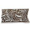 Indian Hand Carved Floral Stamp Brown Wooden Textile Stamp Printing Block