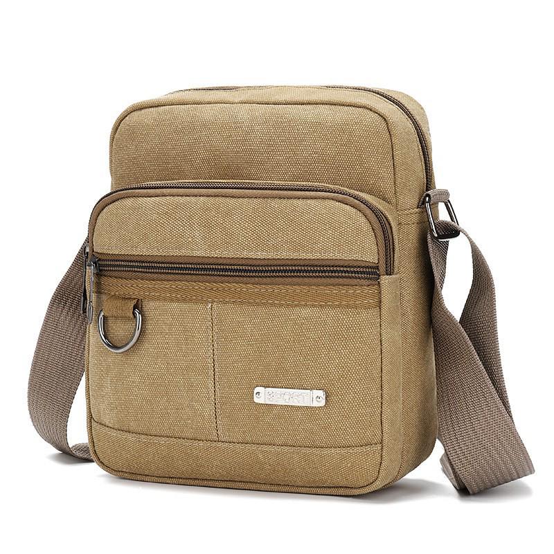 Мужская парусиновая многофункциональная сумка кроссбоди и на плечо - Унисекс повседневная сумка