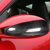 2Pcs Rearview Mirror Cover Add-On Carbon Fiber Cap Fit For Porsche 911 (997.1) 2005-2008