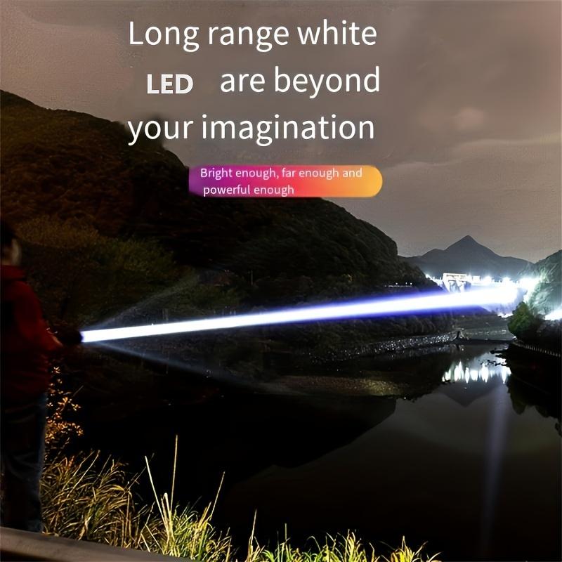 12000LM XHP160 LED+COB White/red Light Outdoor  Strong Lamp Flashlight USB-C Charging Aluminum Alloy with Side Lights LED Torch