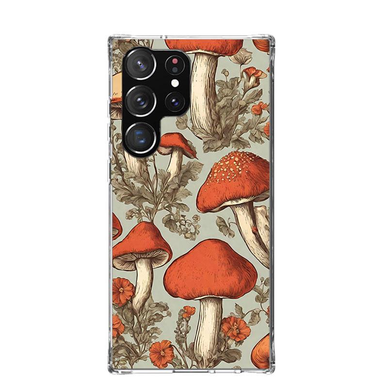 Colorful Mushroom Phone Case For Samsung Galaxy S22 S23 S24 S25 Ultra S21 FE S20 Plus S10 + S25 Edge Art Customized Coque