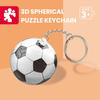 3D Puzzle Oil Painting Keychain Earth Football Basketball Ball Ball Spherical Puzzle Key Ring Backpack Handbag Decoration