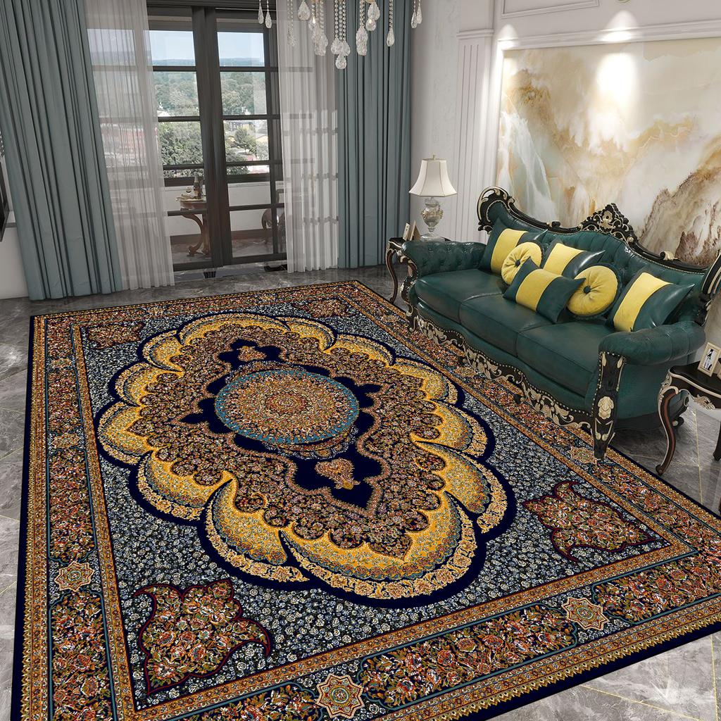 Персидский винтажный ковер Большая площадь Гостиная Декоративные ковры Классический Легкая роскошь Декор спальни Ковер Нескользящий Моющийся Напольный коврик