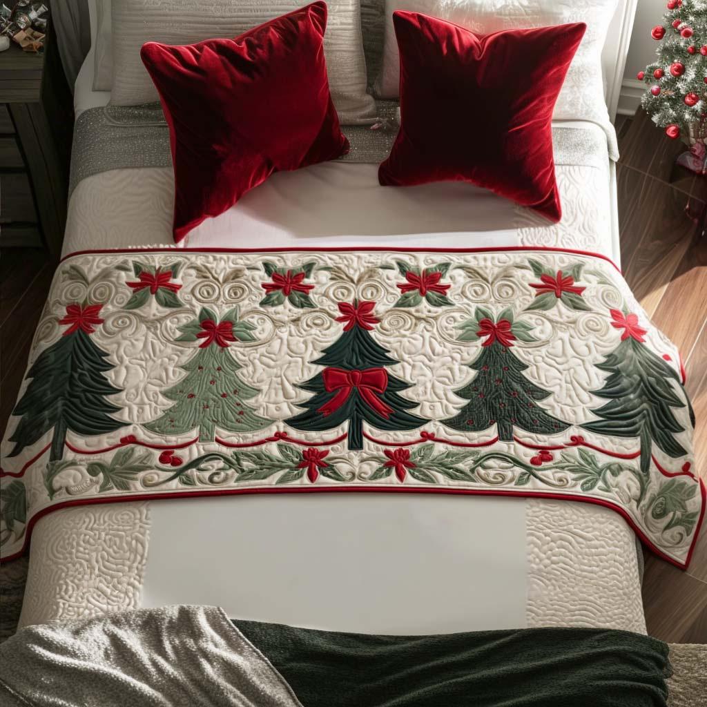 Hotel Bed Flag Christmas Home Party Decoration Bed Flags Cartoon Snowman Festive Atmosphere Jacquard Soft Bedding Table Runner