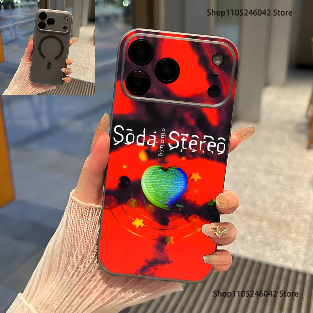 Певец G-Густаво Cerati Для iPhone 17,16,15,14,13,12,11,Pro,Max,Plus Прозрачный серый Чехол для телефона Магнитная Беспроводная зарядка