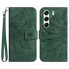 For TECNO Camon 40 Pro 5G Case Sunflower Imprint Leather Wallet Phone Cover with Wrist Strap