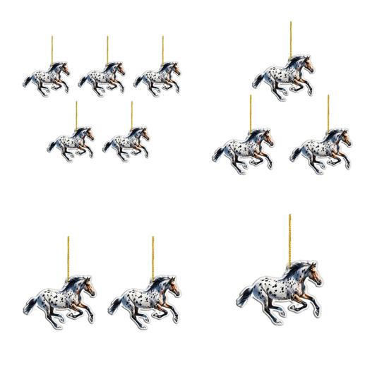 2D Лошадь Автомобильный Шарм для Зеркала Заднего Вида Акриловый Подвесной Кулон на Рождественскую Елку Автомобильные Аксессуары для Зеркала для Женщин Девушек