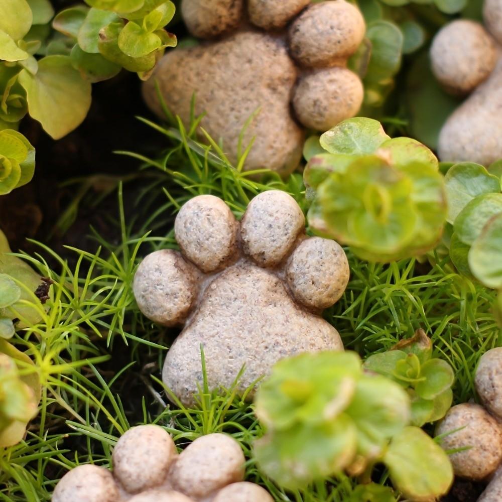 20pcs Landscaping Flowerpot Decoration Resin Cat Claw Ornaments Cat Paw Stepping Stones Pathways