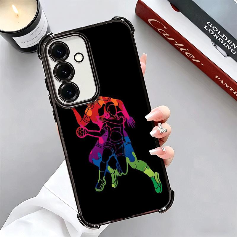 Handball Sport Plating Phone Case For Samsung A17 A07 A37 A57 A16 A56 A15 A55 A14 A54 A13 A53 A26 A36 A25 A35 A24 A34 A23 A33
