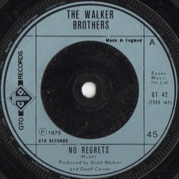 Виниловый проигрыватель 7 дюймов BROTHERS No Regrets 2099142 1975 UK Rock Б/у
