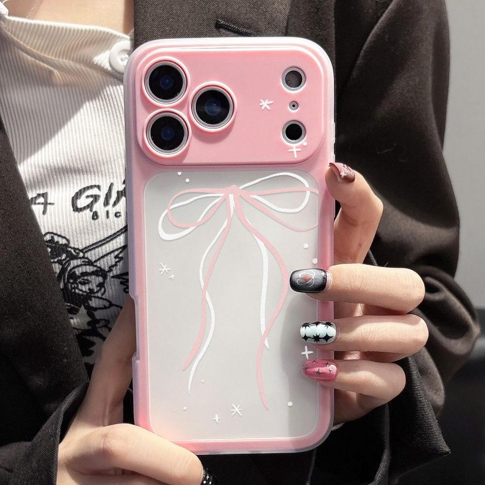 Красивый бант подходит для чехла для мобильного телефона iPhone17promax 2-в-1 Apple 16 нишевый 15 фабрика волос