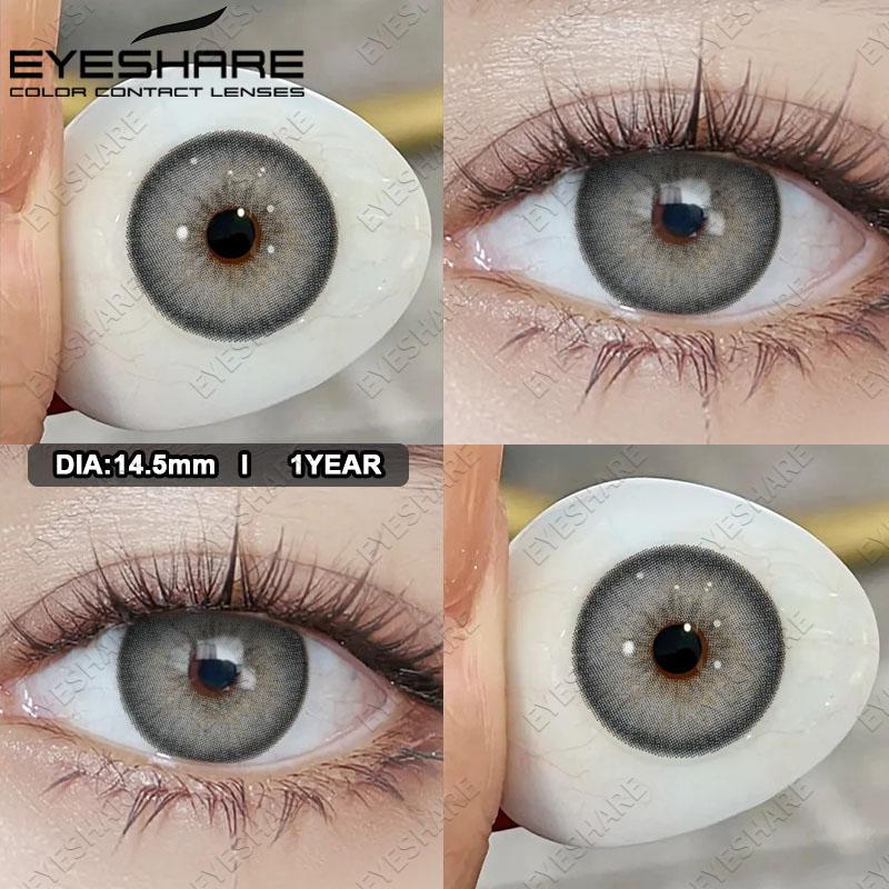 Eyeshare Colored Contact Lenses Brown Comfortable Fashion Contact Lenses Green Natural Colored Contact Lenses Blue Annual Cosmetic Lenses 1 Pair