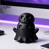 Skull Ghost Decor 3D Printed Figurine, Spooky Gothic Statue, Mini Cartoon Ornament for Table Centerpiece Shelf Desk Halloween