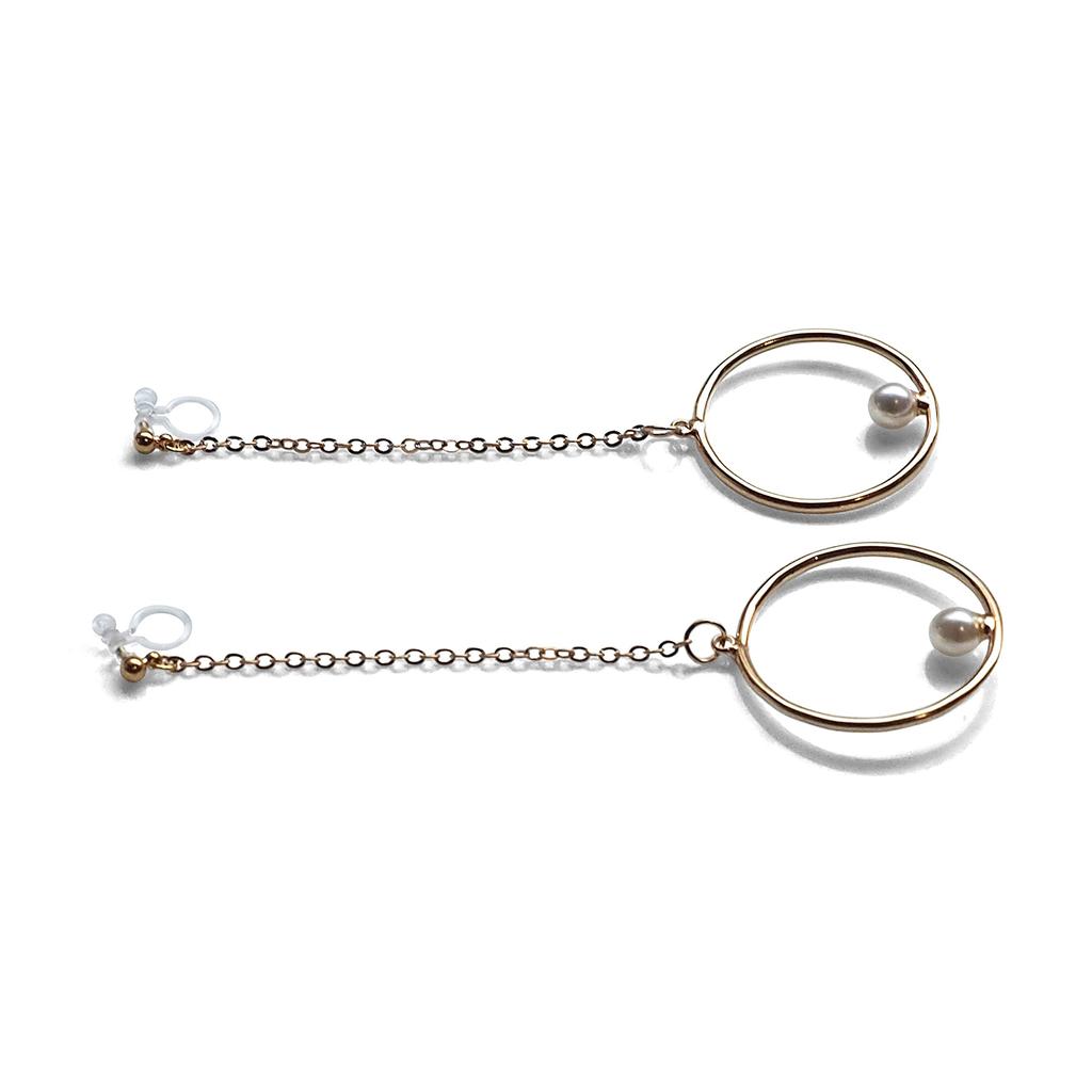 Earrings for Women Popular Earring Style Gold Silver Hoop Cute Stylish Swinging Long Chain Pearl Earrings Resin Earrings Miyabi Grace Miyabi Grace