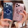 Bear Metal Liquid Shell для Apple 13, 14 Pro Max и 11 Pro, Cartoon 13 Mini, X Premium Glass