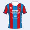 Футбольная футболка Catania Calcio Красно-синие полосы Дышащая спортивная футболка Футбольная футболка 3D принты Футболка