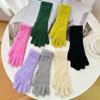 Full Fingers Long Wrist Gloves Rabbit Wool Winter Mittens Fashion Woolen Gloves  Autumn Winter
