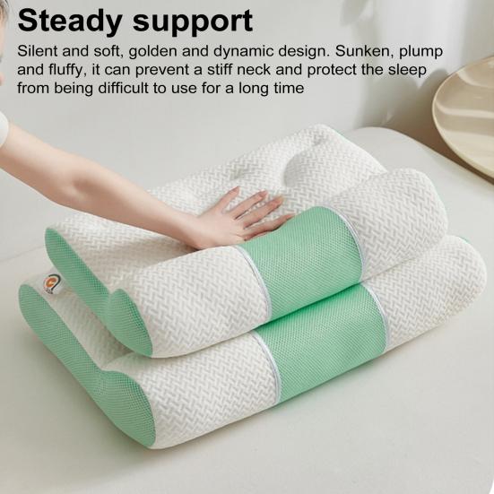 Cervical Support Pillow Sleep Enhancing Neck Pillow Breathable Ergonomic Pillow on Bed for Neck Fatigue Relief Healthy Sleep Posture
