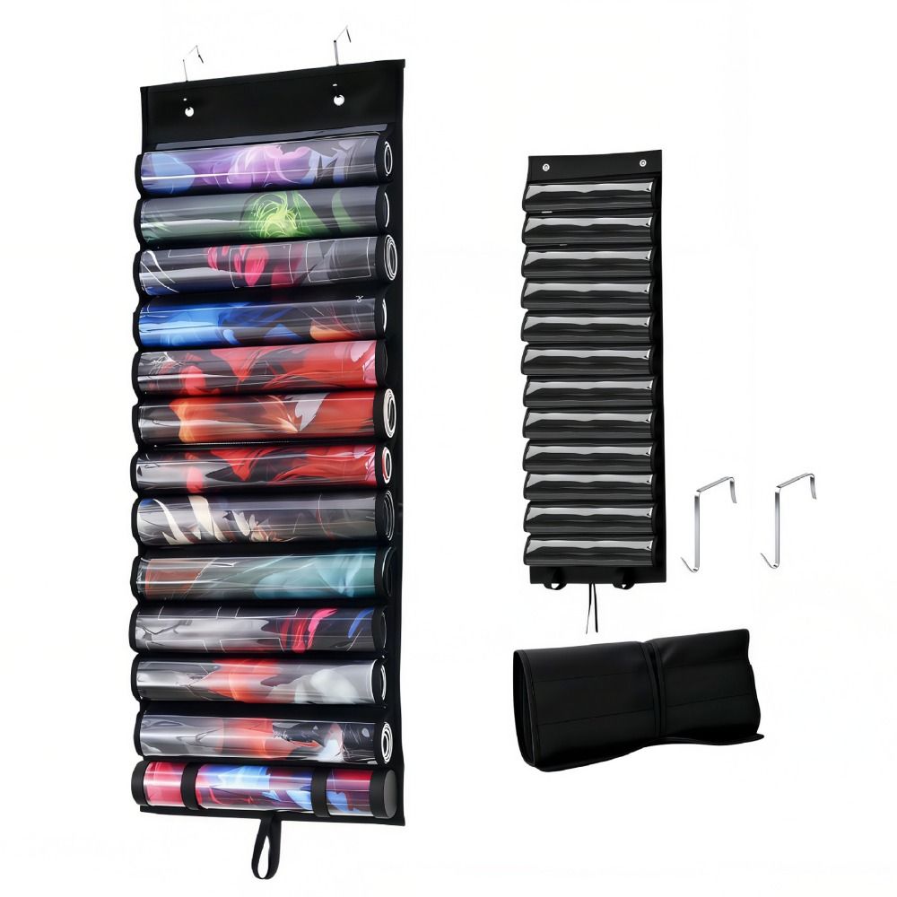 With 2 Hooks Game Mat Storage Plastic Slots Playmat Storage Bag Playmat Tube  Hanging Bag