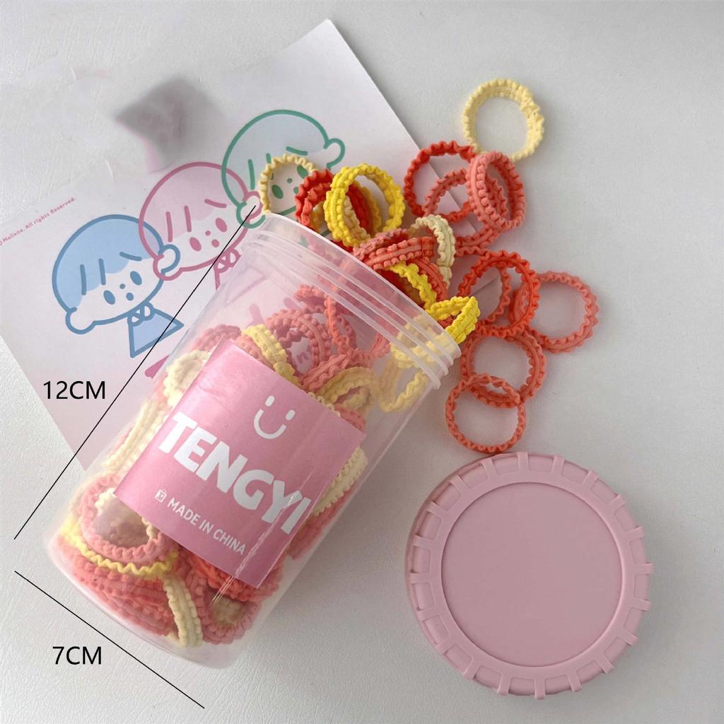 100 шт. эластичная детская веревка для волос ярких цветов, круг для волос, детские аксессуары для волос