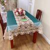 Square Tablecloth Gold Velvet Lace Balcony Dust Cover Nordic Style Dining Table Decoration Luxurious and High-end Home Wallpaper