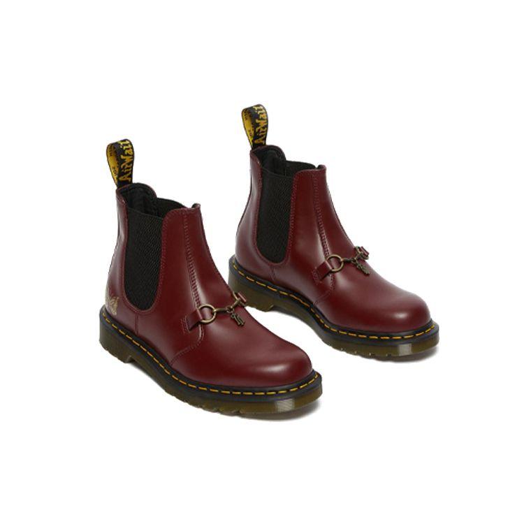 Иглы х Доктор. Martens 2976 Snaffle Chelsea Вишнево-красные Унисекс Кроссовки 26908600