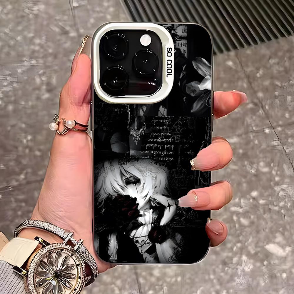 Clmj Панк Крутой Ангел Чехол для Телефона Для IPhone 17 Pro Max 16 Pro Max 15 14 13 11 12 Mini Xs X Xr 7 8 Plus Se Цвет Серебристый Чехол