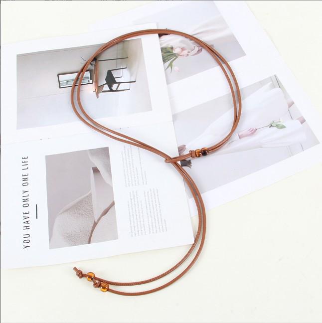 Женская белая декоративная поясная цепочка для платьев, свитеров и юбок