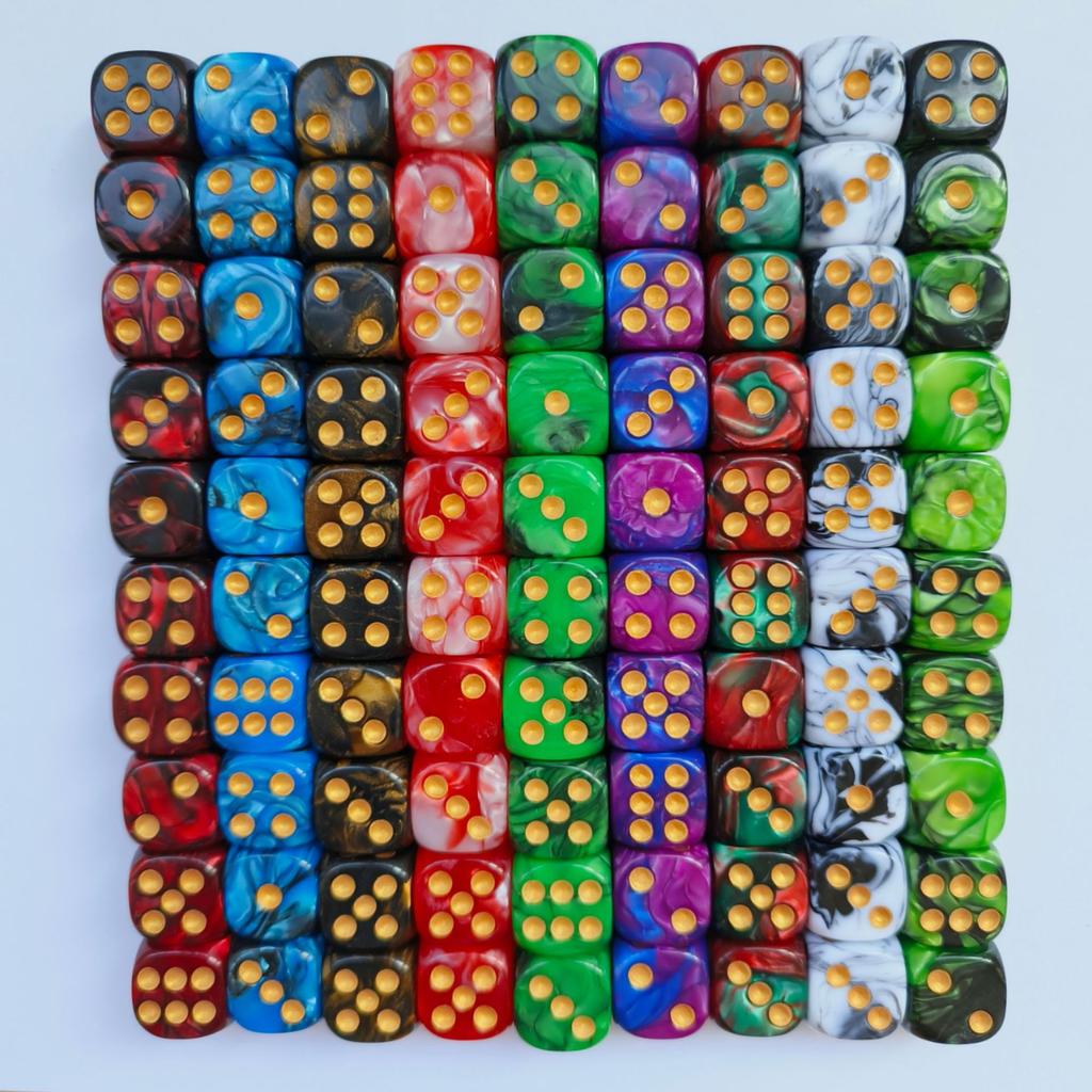 10 шт./набор 16 мм разноцветные игральные кости акриловые цифровые игральные кости для Dnd Rpg Cthulhu Running Team настольная игра настольная игра Dnd Dice Set