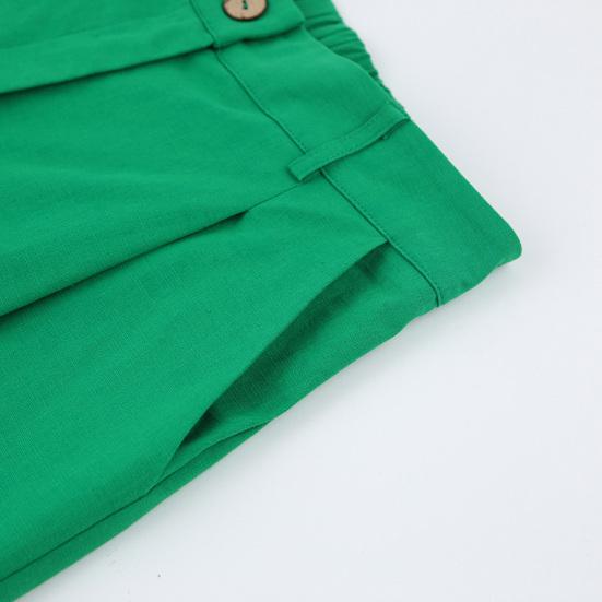 2 шт./компл. повседневный наряд без рукавов с высокой талией и круглым вырезом, однотонный короткий жилет, расклешенные длинные брюки, женская одежда