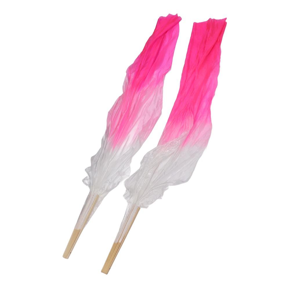 1 Pair Foldable Fan Dance fan veils Handmade Fan Silk dance fan Dance fan Performance Fan