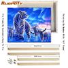 RUOPOTY With DIY Frame Animals DIY Digital Oil Paintng By Numbers Colorful Oil Painting Modern Wall Art Canvas For Home Decor
