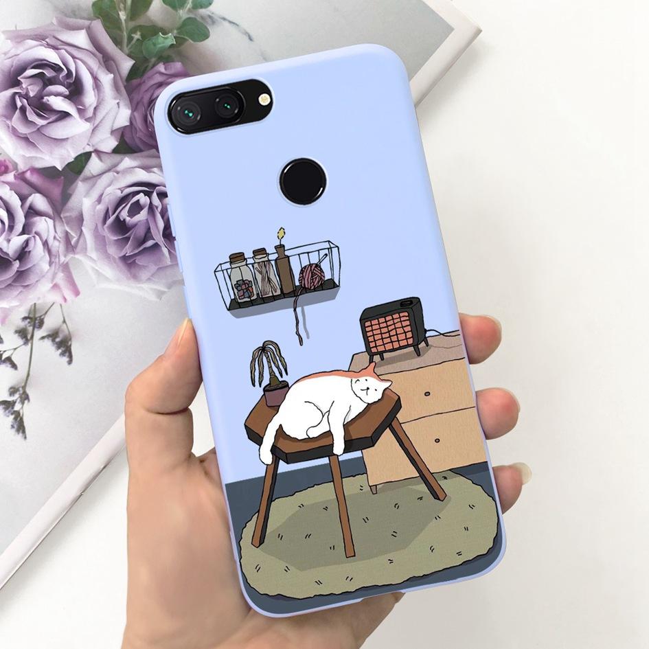 For Xiaomi Mi 8 Lite Case 6.26" Fashion Landscape Girls Bumper Soft Silicone Phone Cover For Xiomi Mi 8 Lite Funda Mi8Lite Pouch