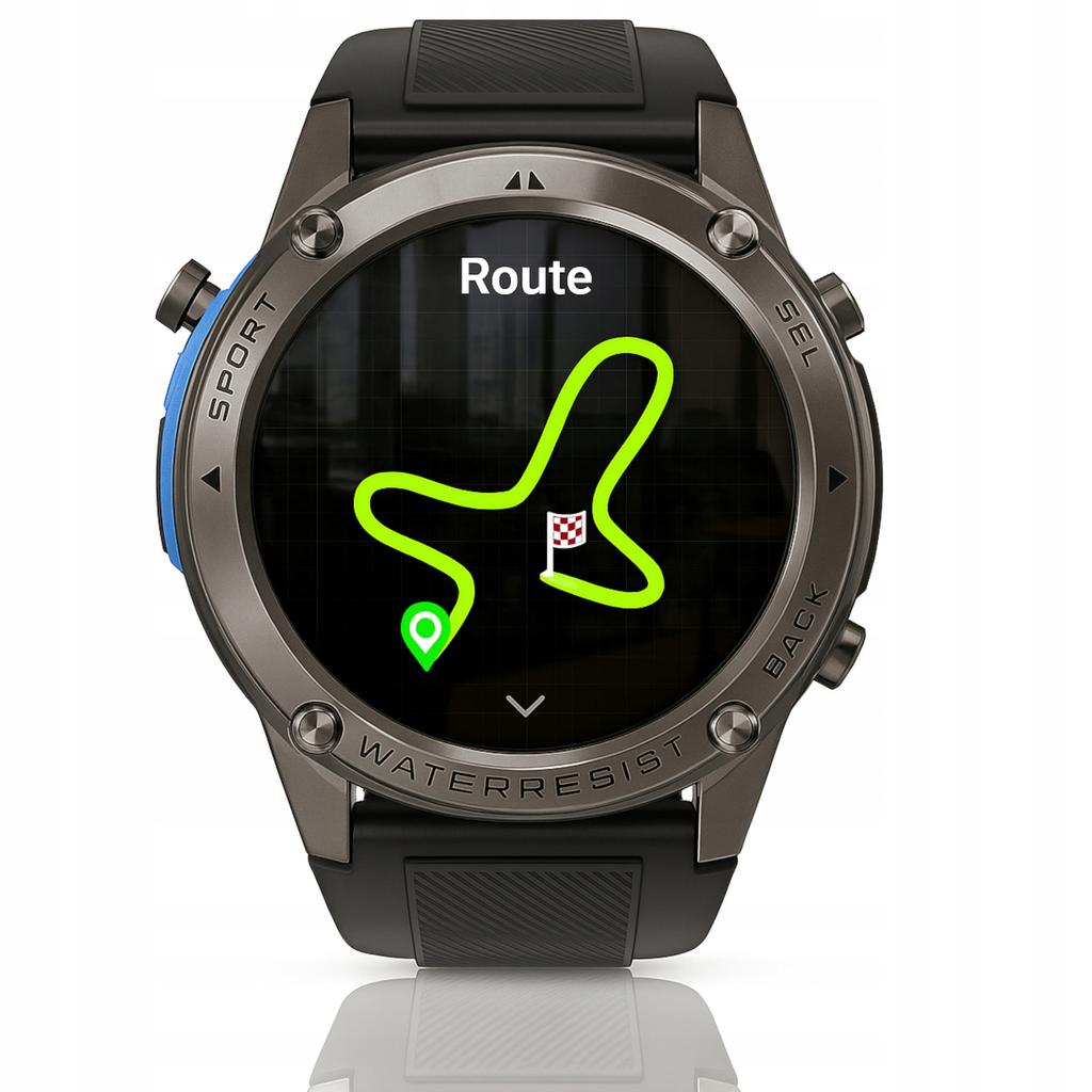Smartwatch wenom dm56 sportowy męski damski gps wodoodporny pl pływanie