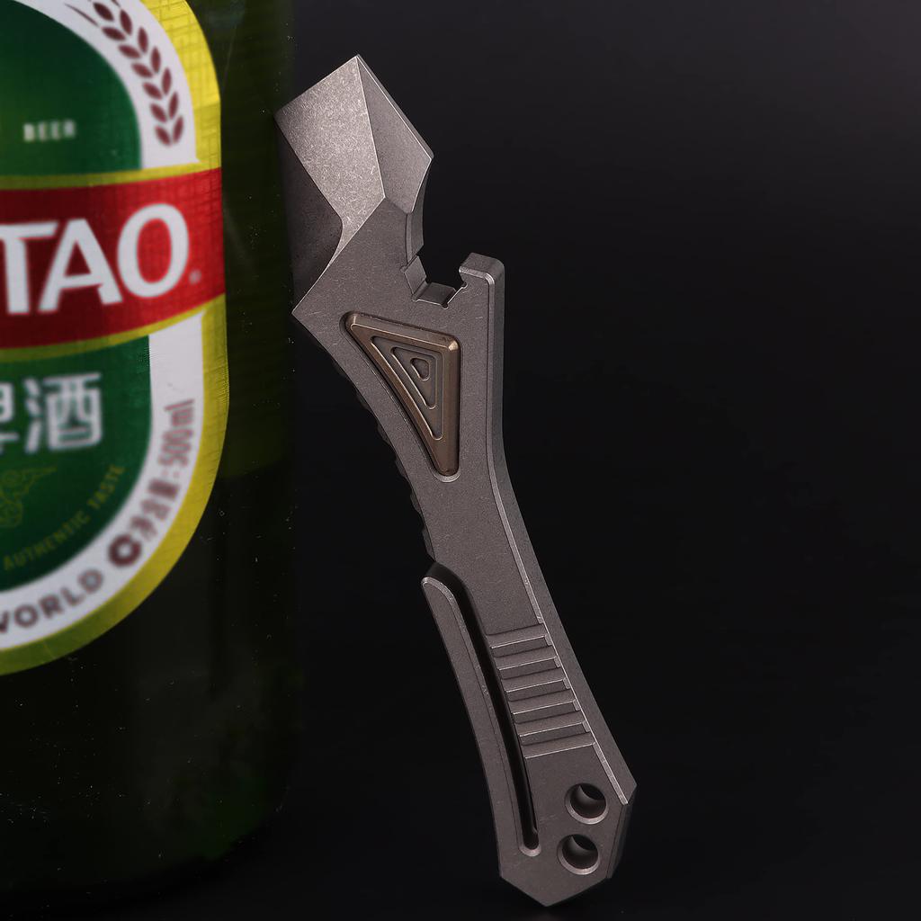 Инструмент Hamans EDC Prybar Титановый лом EDC Карманная открывалка для бутылок Портативный мультитул