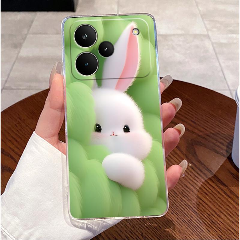 For Realme P4 5G Cover Realme P4 Pro 5G RMX5116 Case Clear Luxury Cute Love Heart Rabbit Funny Painted TPU Soft Silicone Casing