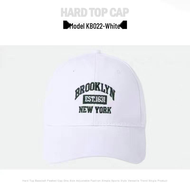 Бейсболка в корейском стиле с вышивкой New York для женщин - Защита от солнца и визуальное сужение лица, кепка-утка для весны/лета