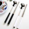 French Blanc 2-person Cutlery Set Silver, 1 Set, Black (spoon + Chopsticks) + White (spoon + Chopsticks), Korean Popular Tableware