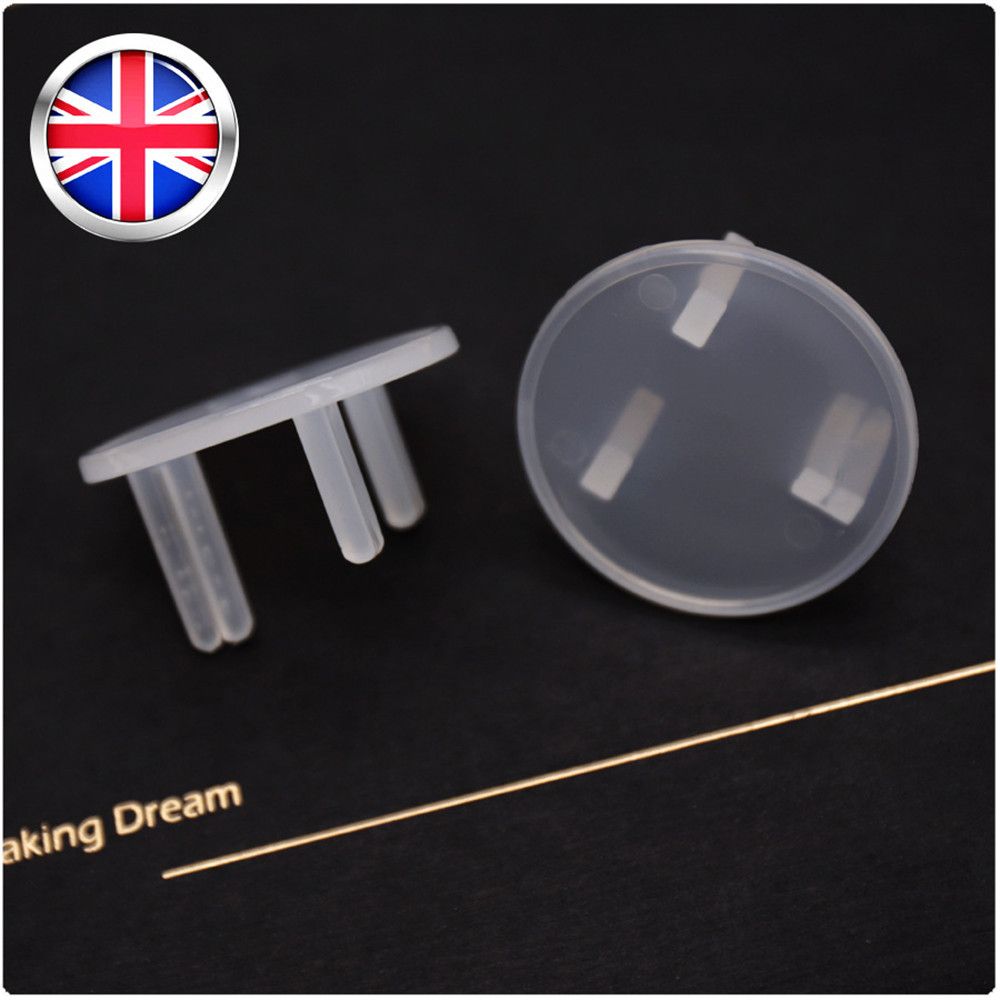 10 шт. защитная крышка круглой формы из АБС-пластика для розетки, детская защита розетки Великобритании