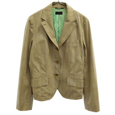 Paul Smith BLACK Клетчатый приталенный пиджак 40 Бежевый Женский Б/у