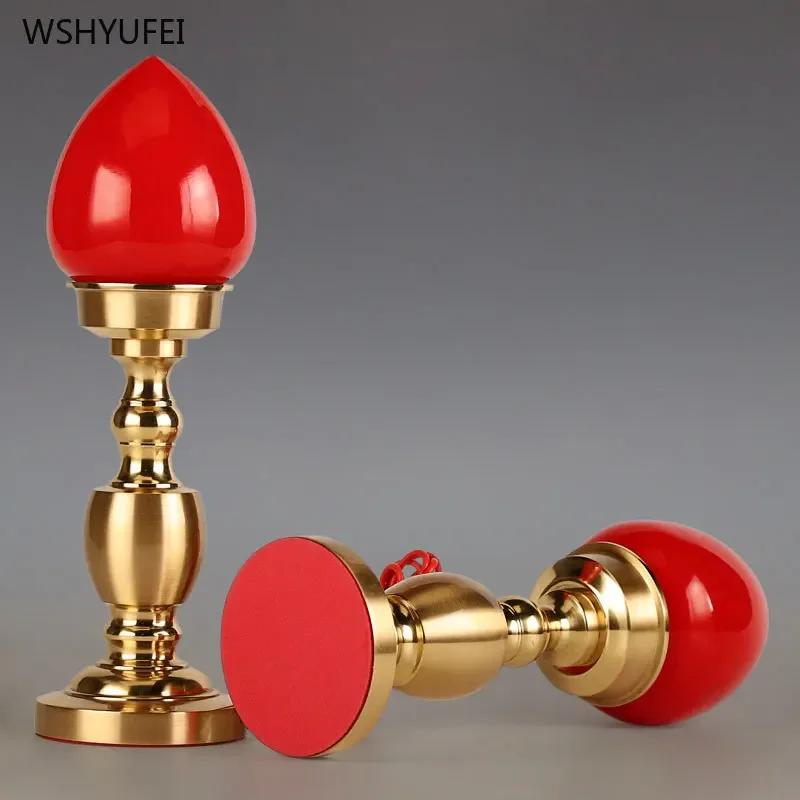 2 шт. полностью медный имитационный подсвечник, принадлежности для буддийского храма, предметы интерьера для гостиной, молитва о благоприятности