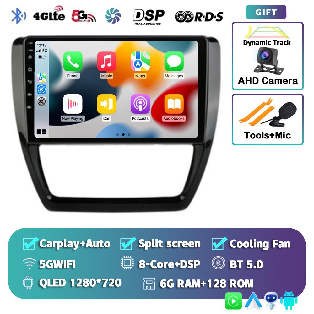 Android 14 Carplay Автомагнитола для Volkswagen VW Sagitar Jetta 6 Bora 2011-2018 2Din Мультимедийный Плеер Стерео DVD Головное Устройство