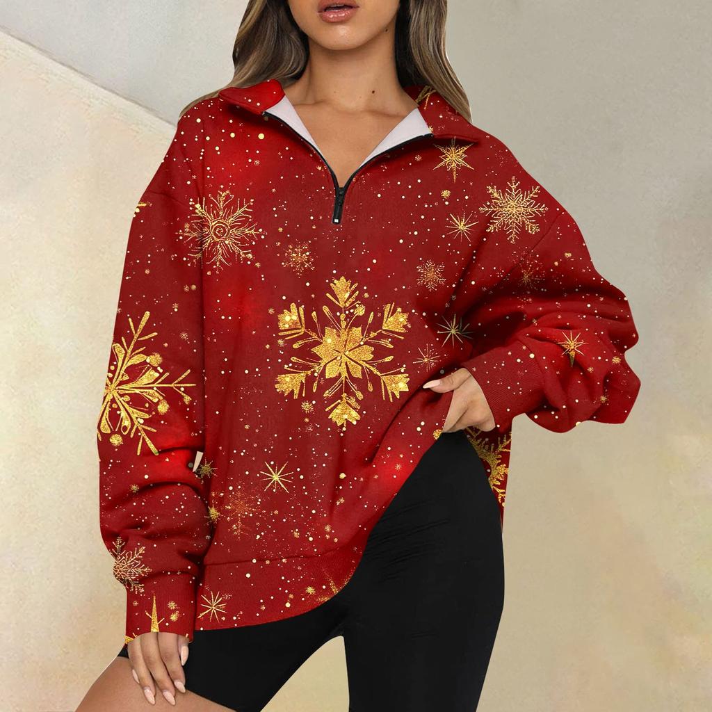 Женская повседневная мода с длинным рукавом и принтом, свободный свитшот на молнии