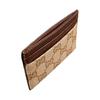 Gucci Brand Print Artificial Leather Card Holder Unisex Couple Style Sand and Brown