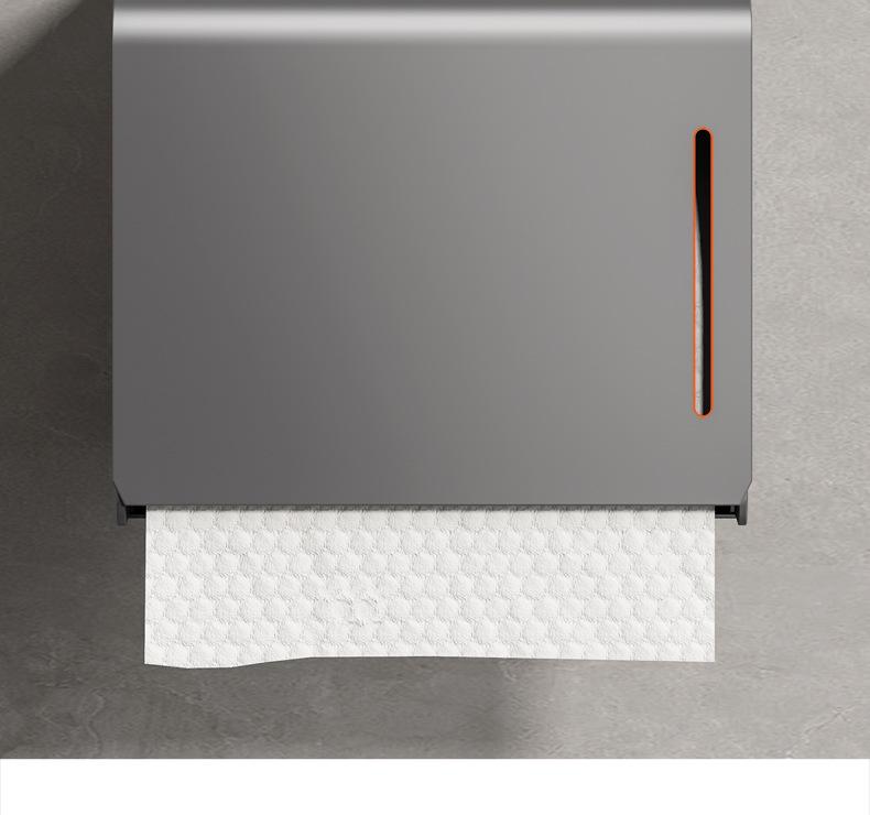 Настенный держатель для салфеток и полотенец без сверления, цвет оружейный серый