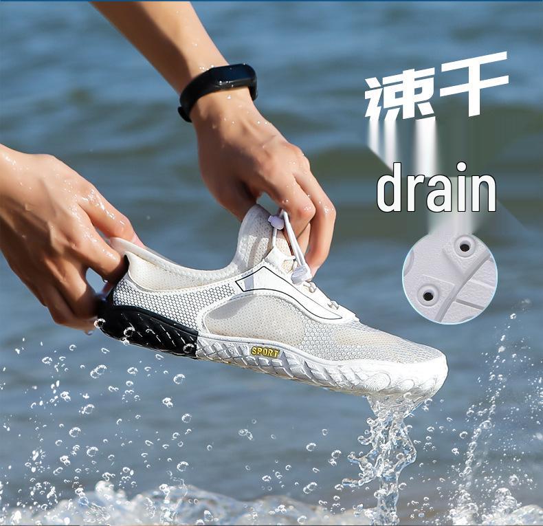 Трансграничные быстросохнущие водные туфли: Универсальный дизайн с пятью пальцами для улицы, пляжа, плавания, дайвинга, бега и фитнеса - Унисекс стиль