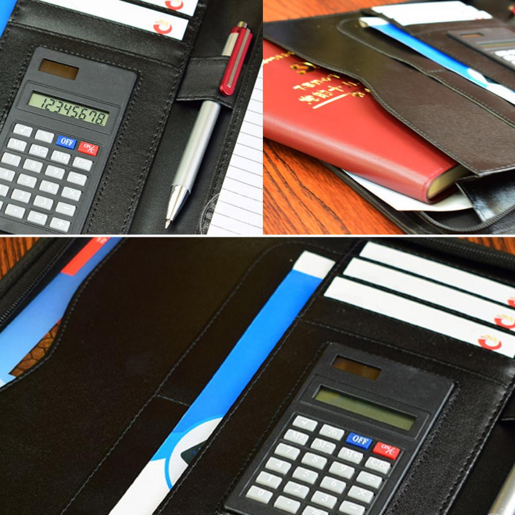 Многофункциональная папка-регистратор формата А4 для деловых встреч с калькулятором и офисными принадлежностями