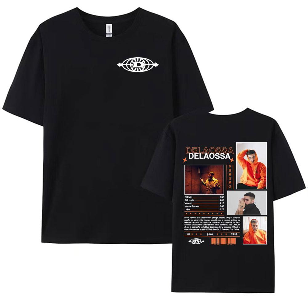 Rapper Delaossa Veneno Album Tour 2025 Cover Tee Shirt for Men Women Hip Hop Punk Fashion T Shirts Oversized Pure Cotton TShirt
