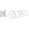 6 Person Tunnel Tent in Green and White 890 x 470 x 220 cm