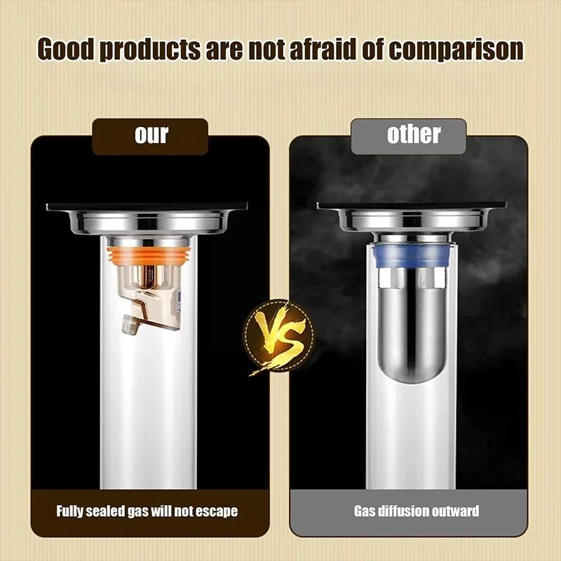 6/3/1PCS Gravity-Induction Floor Drain-Core Toilet Deodorant Anti-Odor No Smell Bathroom Toilet Sewer Shower Drain for Bathtub